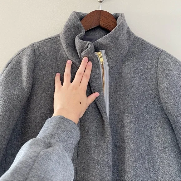 J. CREW MERCANTILE City Coat in Grey Size 2 - Picture 5 of 12